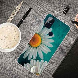 For OnePlus Nord N100 Shockproof Painted Transparent TPU Protective Case(Chrysanthemum)