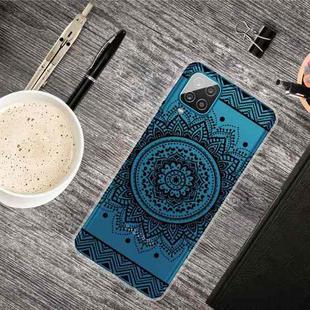 For Samsung Galaxy A12 Colored Drawing Clear TPU Protective Cases(Mandala)