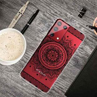 For Samsung Galaxy S21+ 5G Colored Drawing Clear TPU Protective Cases(Mandala)