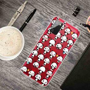 For Samsung Galaxy A02s Shockproof Painted Transparent TPU Protective Case(Mini Panda)