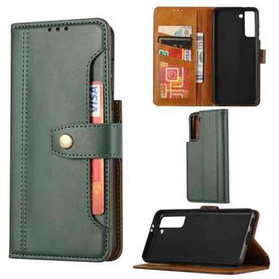 For Samsung Galaxy S30 Plus Calf Texture Double Fold Clasp Horizontal Flip Leather Case with Photo Frame & Holder & Card Slots & Wallet(Green)