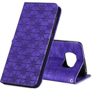 For Xiaomi Poco X3 NFC Lucky Flowers Embossing Pattern Magnetic Horizontal Flip Leather Case with Holder & Card Slots(Purple)