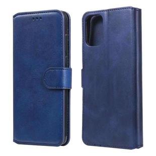 For Motorola Moto G9 Plus Classic Calf Texture PU + TPU Horizontal Flip Leather Case, with Holder & Card Slots & Wallet(Blue)