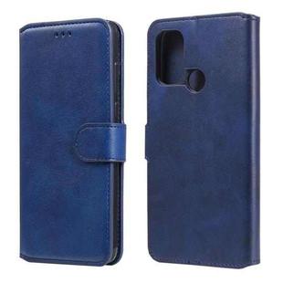 For OPPO A53 / A53S / A32 Classic Calf Texture PU + TPU Horizontal Flip Leather Case, with Holder & Card Slots & Wallet(Blue)