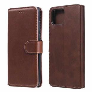 For OPPO F17 / A73 Classic Calf Texture PU + TPU Horizontal Flip Leather Case, with Holder & Card Slots & Wallet(Brown)
