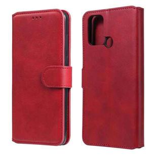 For OPPO Realme 7i / C17 Classic Calf Texture PU + TPU Horizontal Flip Leather Case, with Holder & Card Slots & Wallet(Red)