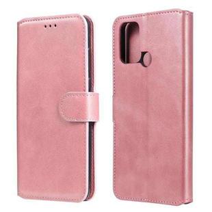 For OPPO Realme 7i / C17 Classic Calf Texture PU + TPU Horizontal Flip Leather Case, with Holder & Card Slots & Wallet(Rose Gold)