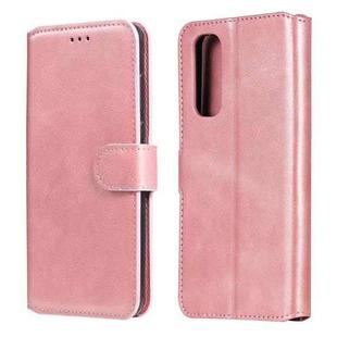 For OPPO Realme 7 / Narzo 20 Pro Classic Calf Texture PU + TPU Horizontal Flip Leather Case, with Holder & Card Slots & Wallet(Rose Gold)