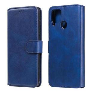 For OPPO Realme C15 / C12 Classic Calf Texture PU + TPU Horizontal Flip Leather Case, with Holder & Card Slots & Wallet(Blue)