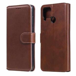 For OPPO Realme C15 / C12 Classic Calf Texture PU + TPU Horizontal Flip Leather Case, with Holder & Card Slots & Wallet(Brown)