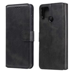 For OPPO Realme C15 / C12 Classic Calf Texture PU + TPU Horizontal Flip Leather Case, with Holder & Card Slots & Wallet(Black)