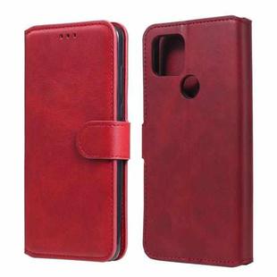 For Google Pixel 5 XL / Pixel 4a 5G Classic Calf Texture PU + TPU Horizontal Flip Leather Case, with Holder & Card Slots & Wallet(Red)