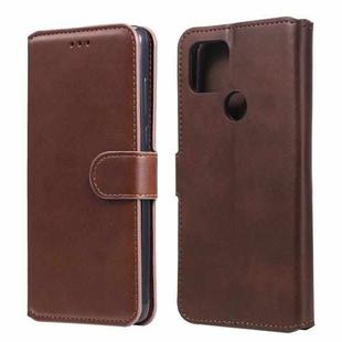 For Google Pixel 5 XL / Pixel 4a 5G Classic Calf Texture PU + TPU Horizontal Flip Leather Case, with Holder & Card Slots & Wallet(Brown)