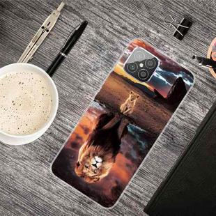 For Huawei Nova 8 SE Shockproof Painted Transparent TPU Protective Case(Desert Lion)