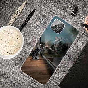 For Huawei Nova 8 SE Shockproof Painted Transparent TPU Protective Case(Glass Tiger)