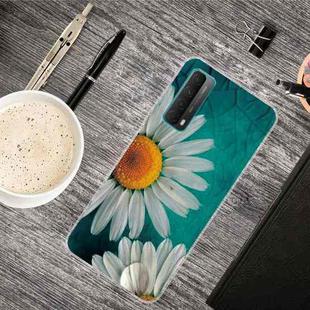 For Huawei P Smart 2021 Shockproof Painted Transparent TPU Protective Case(Chrysanthemum)