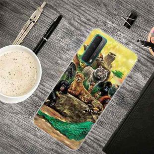 For Huawei P Smart 2021 Shockproof Painted Transparent TPU Protective Case(Zoo)