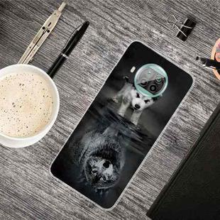 For Xiaomi Mi 10T Lite 5G Shockproof Painted Transparent TPU Protective Case(Reflected Wolf)