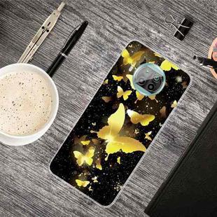 For Xiaomi Mi 10T Lite 5G Shockproof Painted Transparent TPU Protective Case(Dorking Butterfly)