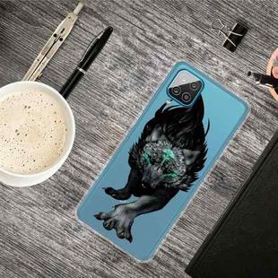 For Samsung Galaxy A12 Shockproof Painted Transparent TPU Protective Case(Mutant Wolf)
