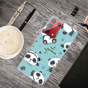 For Samsung Galaxy S21+ 5G Shockproof Painted Transparent TPU Protective Case(Smiling Panda)