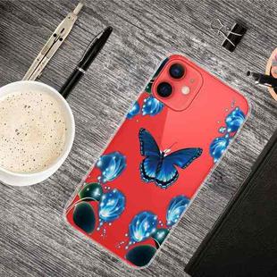 For iPhone 12 mini Shockproof Painted Transparent TPU Protective Case (Dream Butterfly)