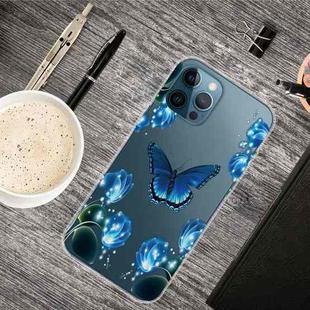 For iPhone 12 Pro Max Shockproof Painted Transparent TPU Protective Case(Dream Butterfly)