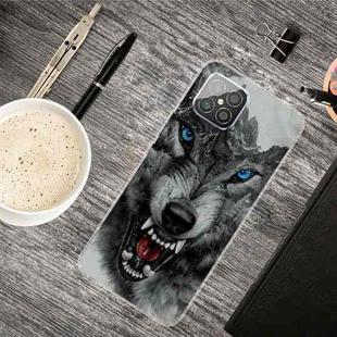 For Huawei Nova 8 SE Shockproof Painted Transparent TPU Protective Case(Mountain Wolf)