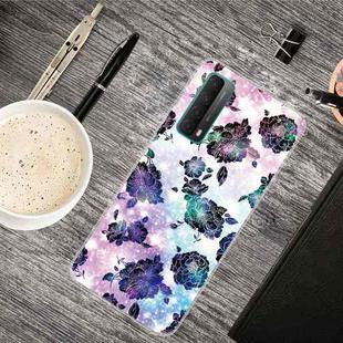 For Huawei P Smart 2021 Shockproof Painted Transparent TPU Protective Case(Starry Chrysanthemum)