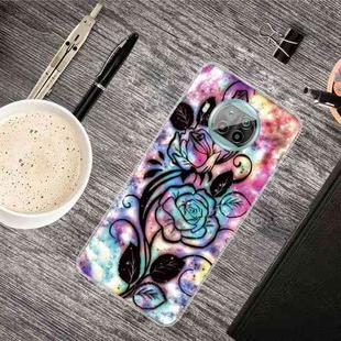 For Xiaomi Mi 10T Lite 5G Shockproof Painted Transparent TPU Protective Case(Starry Rose)