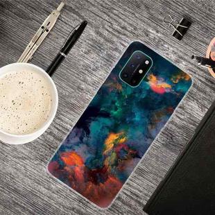 For OnePlus 8T Shockproof Painted Transparent TPU Protective Case(Watercolor Ink)