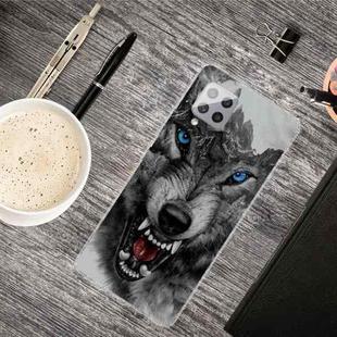 For Samsung Galaxy A42 5G Shockproof Painted Transparent TPU Protective Case(Mountain Wolf)