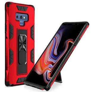 For Samsung Galaxy Note 9 Soldier Armor Shockproof TPU + PC Magnetic Protective Case with Holder(Red)