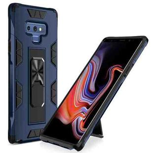 For Samsung Galaxy Note 9 Soldier Armor Shockproof TPU + PC Magnetic Protective Case with Holder(Blue)