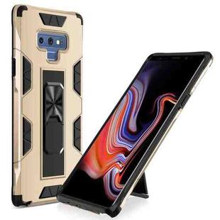 For Samsung Galaxy Note 9 Soldier Armor Shockproof TPU + PC Magnetic Protective Case with Holder(Gold)