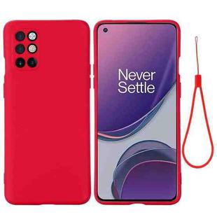 For OnePlus 8T / 8T+ 5G Pure Color Liquid Silicone Shockproof Full Coverage Case(Red)