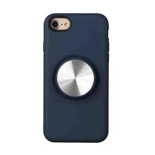 TPU+PC 2 in 1 Shockproof Case with Magnetic Round Car Holder For iPhone 7 Plus / 8 Plus(Dark Blue)