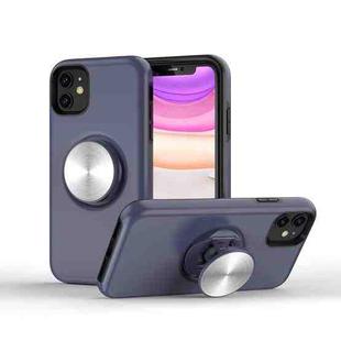 TPU+PC 2 in 1 Shockproof Case with Magnetic Round Car Holder For iPhone 11(Dark Blue)