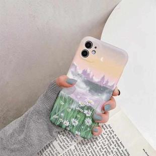 Oil Painting Pattern TPU Protective Case For iPhone 12 Pro Max(Flower)