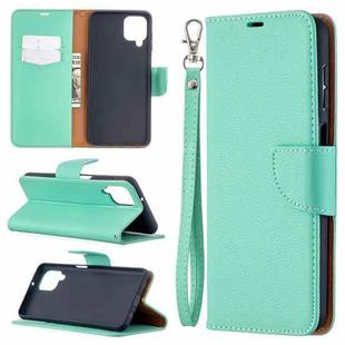 For Samsung Galaxy A12 Litchi Texture Pure Color Horizontal Flip PU Leather Case with Holder & Card Slots & Wallet & Lanyard(Green)