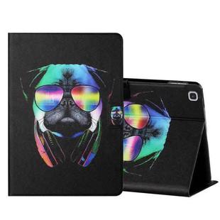 For Samsung Galaxy Tab A 10.1 2019 T515/T510 Colored Drawing Horizontal Flip Leather Case with Holder & Card Slots(Eye Dog)