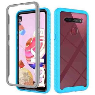 For LG K51S Starry Sky Solid Color Series Shockproof PC + TPU Protective Case(Light Blue)
