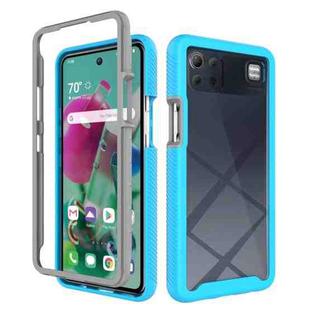 For LG K92 5G Starry Sky Solid Color Series Shockproof PC + TPU Protective Case(Light Blue)
