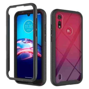 For Motorola Moto E6s (2020) Starry Sky Solid Color Series Shockproof PC + TPU Protective Case(Black)