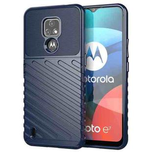 For Motorola Moto E7 (2020) Thunderbolt Shockproof TPU Protective Soft Case(Blue)