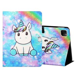Colored Drawing Horizontal Flip Leather Tablet Case with Holder & Card Slots & Sleep / Wake-up Function For iPad Pro 11 inch (2020) / (2018) / iPad Air 4 10.9 inch (2020)(Unicorn)