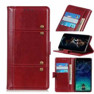 For LG K42 Peas Crazy Horse Texture Horizontal Flip Leather Case with Holder & Card Slots & Wallet(Red)
