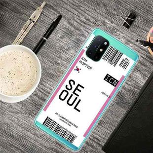 For OnePlus 8T Boarding Pass Series TPU Phone Protective Case(Flag Seoul)