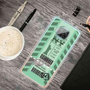 For Xiaomi Mi 10T Lite 5G Boarding Pass Series TPU Phone Protective Case(Green New York)