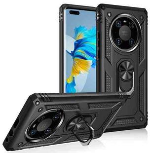 For Huawei Mate 40 Pro Shockproof TPU + PC Protective Case with 360 Degree Rotating Holder(Black)